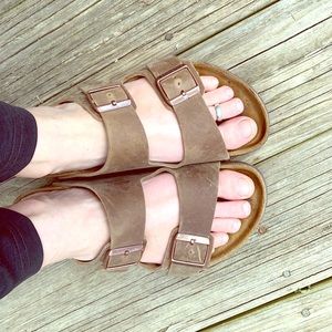 BIRKENSTOCK Arizona Tobacco Brown Oiled Leather 41
